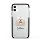 Maltese Personalised Apple iPhone 11 in White with Black Impact Case