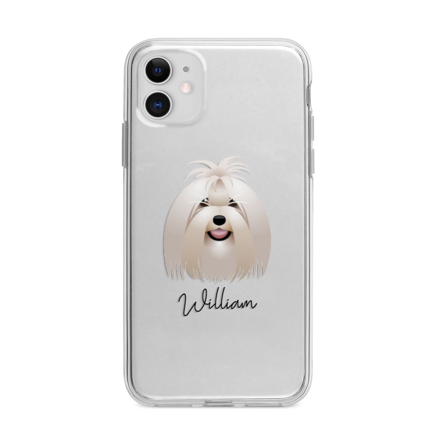 Maltese Personalised Apple iPhone 11 in White with Bumper Case