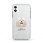 Maltese Personalised Apple iPhone 11 in White with White Impact Case