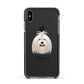 Maltese Personalised Apple iPhone Xs Max Impact Case Black Edge on Black Phone