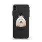 Maltese Personalised Apple iPhone Xs Max Impact Case White Edge on Black Phone