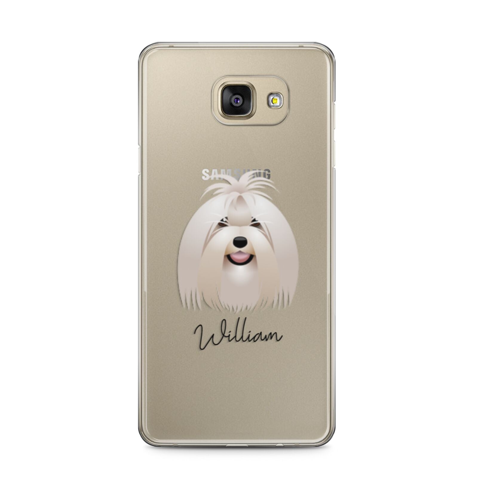 Maltese Personalised Samsung Galaxy A5 2016 Case on gold phone
