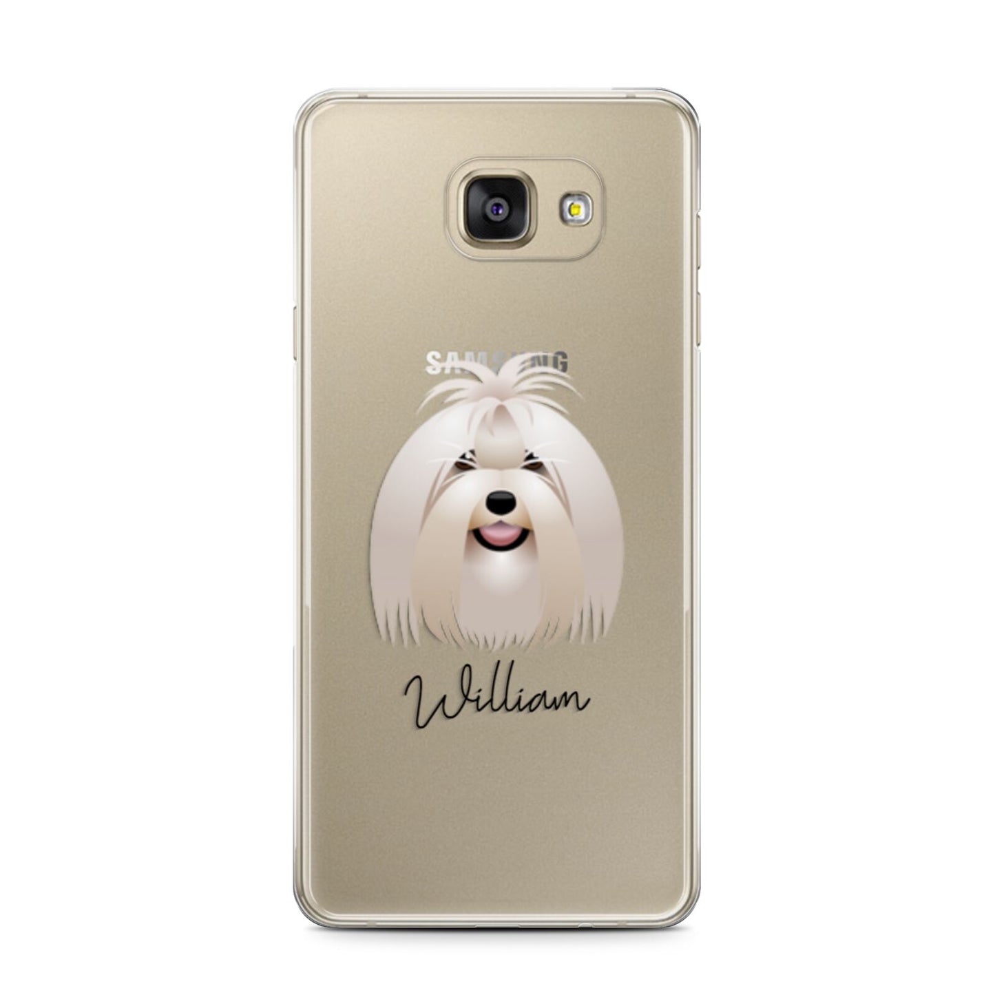 Maltese Personalised Samsung Galaxy A7 2016 Case on gold phone