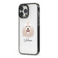 Maltese Personalised iPhone 13 Pro Max Black Impact Case Side Angle on Silver phone