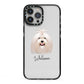 Maltese Personalised iPhone 13 Pro Max Black Impact Case on Silver phone