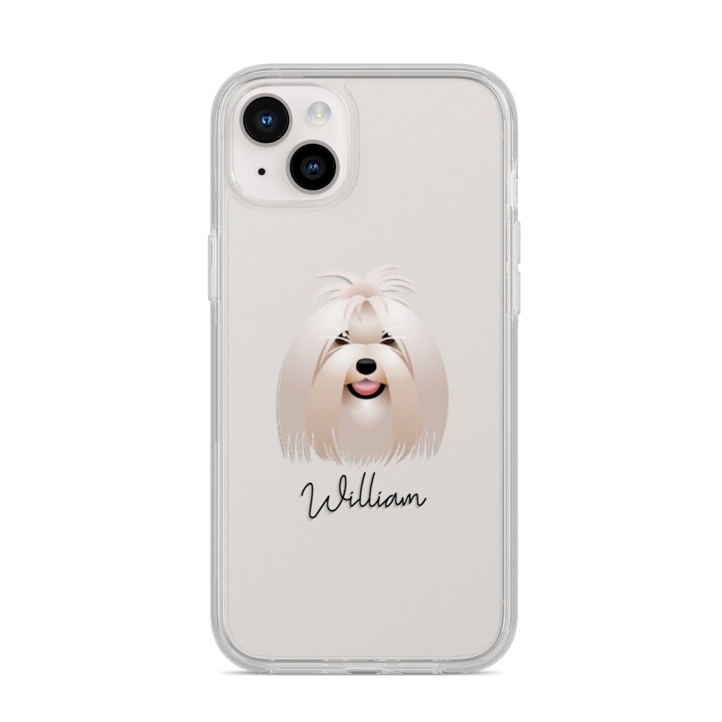 Maltese Personalised iPhone 14 Plus Clear Tough Case Starlight