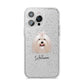 Maltese Personalised iPhone 14 Pro Max Glitter Tough Case Silver