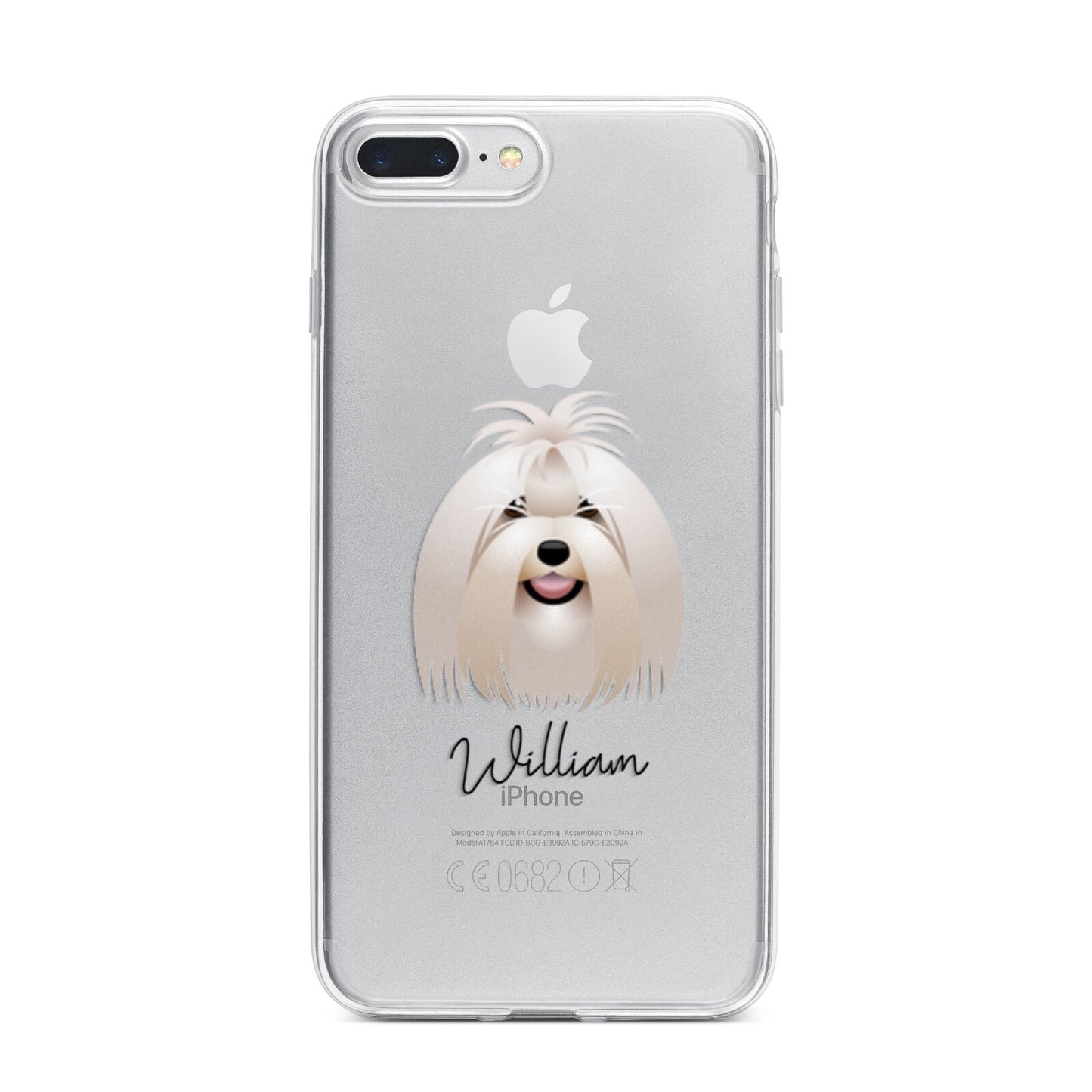 Maltese Personalised iPhone 7 Plus Bumper Case on Silver iPhone