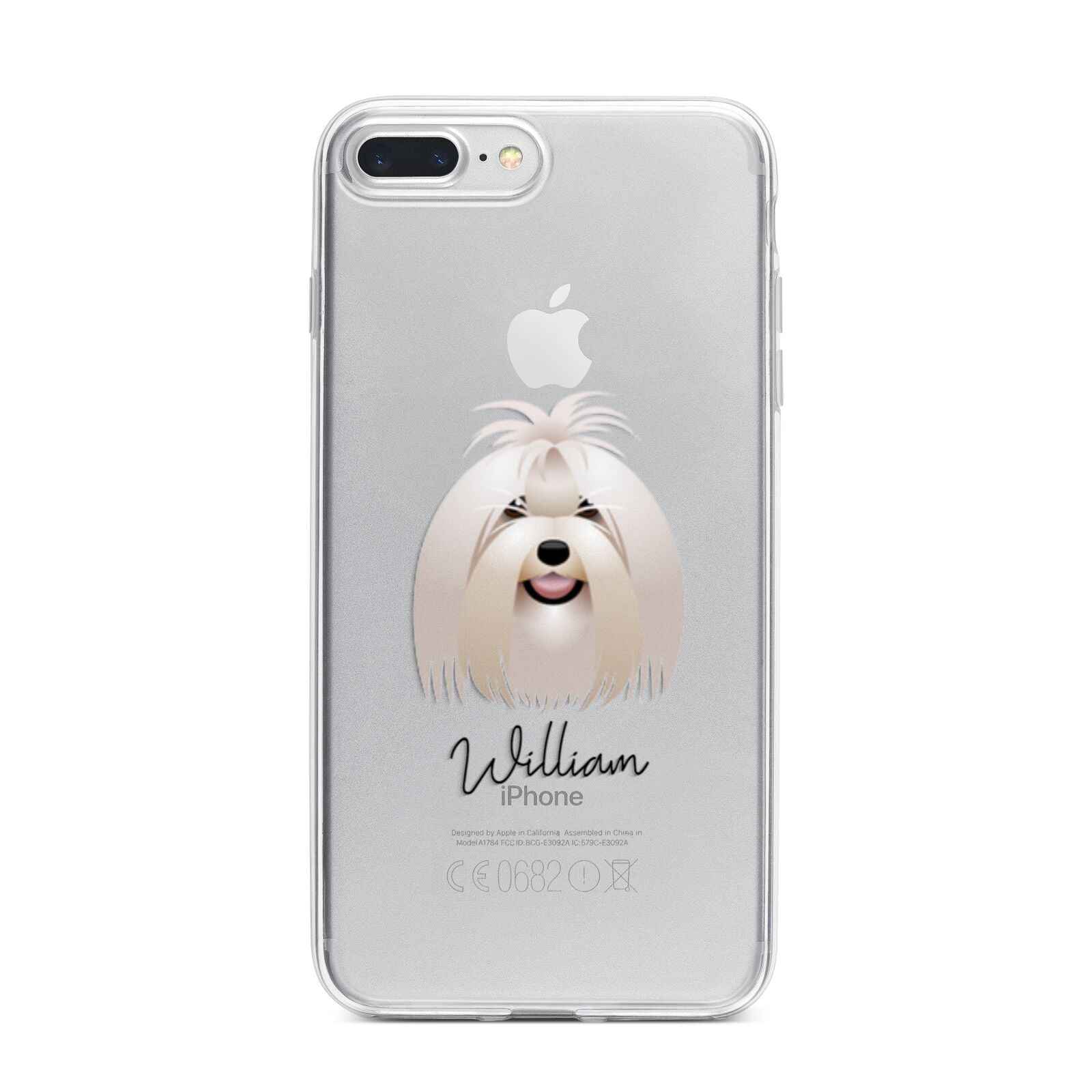 Maltese Personalised iPhone 7 Plus Bumper Case on Silver iPhone