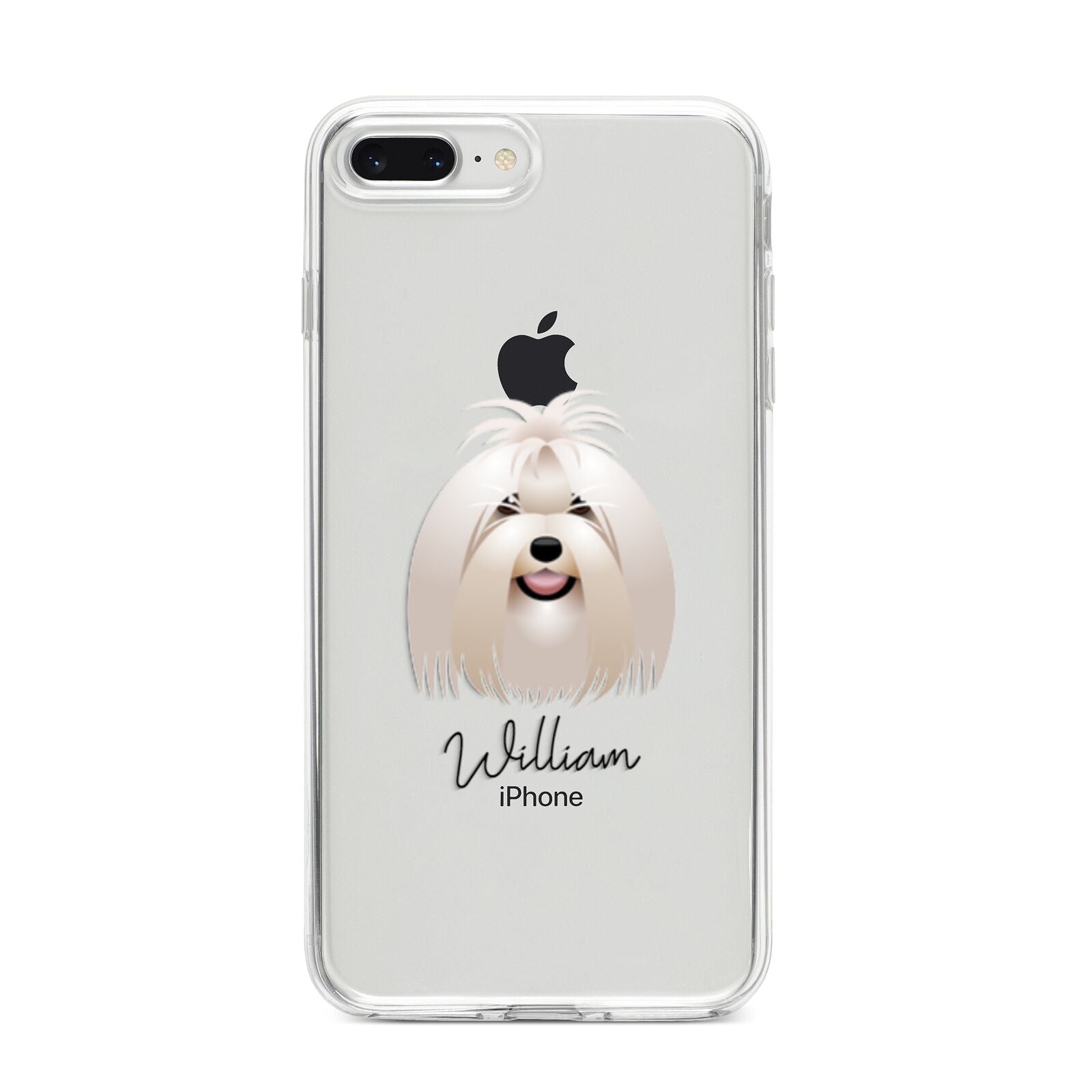 Maltese Personalised iPhone 8 Plus Bumper Case on Silver iPhone