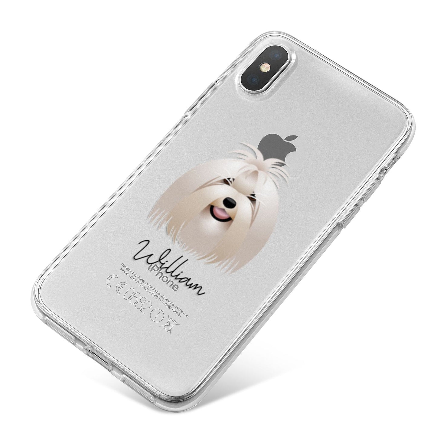 Maltese Personalised iPhone X Bumper Case on Silver iPhone