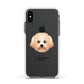 Malti Poo Personalised Apple iPhone Xs Impact Case White Edge on Black Phone