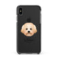 Malti Poo Personalised Apple iPhone Xs Max Impact Case Black Edge on Black Phone