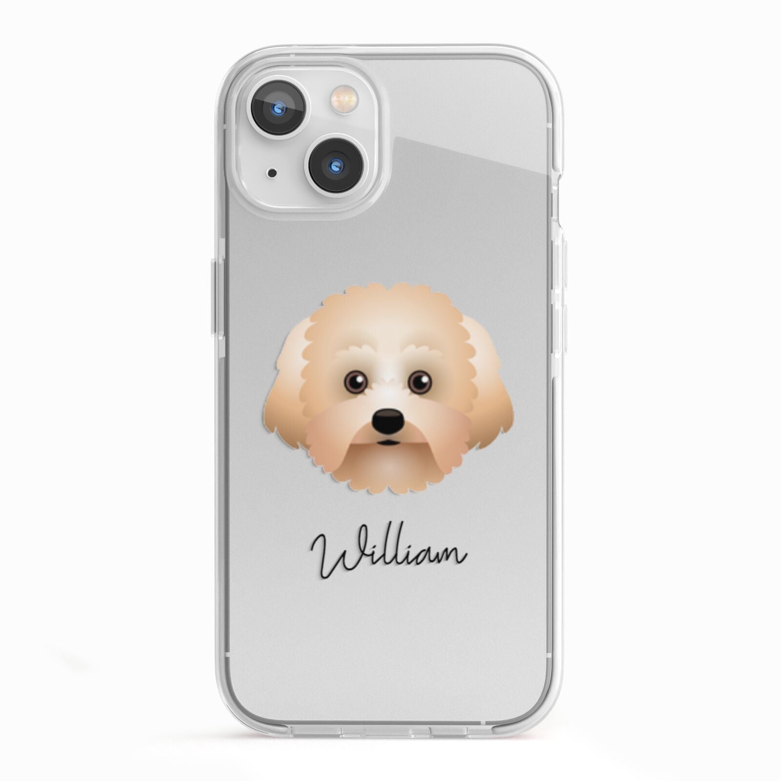Malti Poo Personalised iPhone 13 TPU Impact Case with White Edges