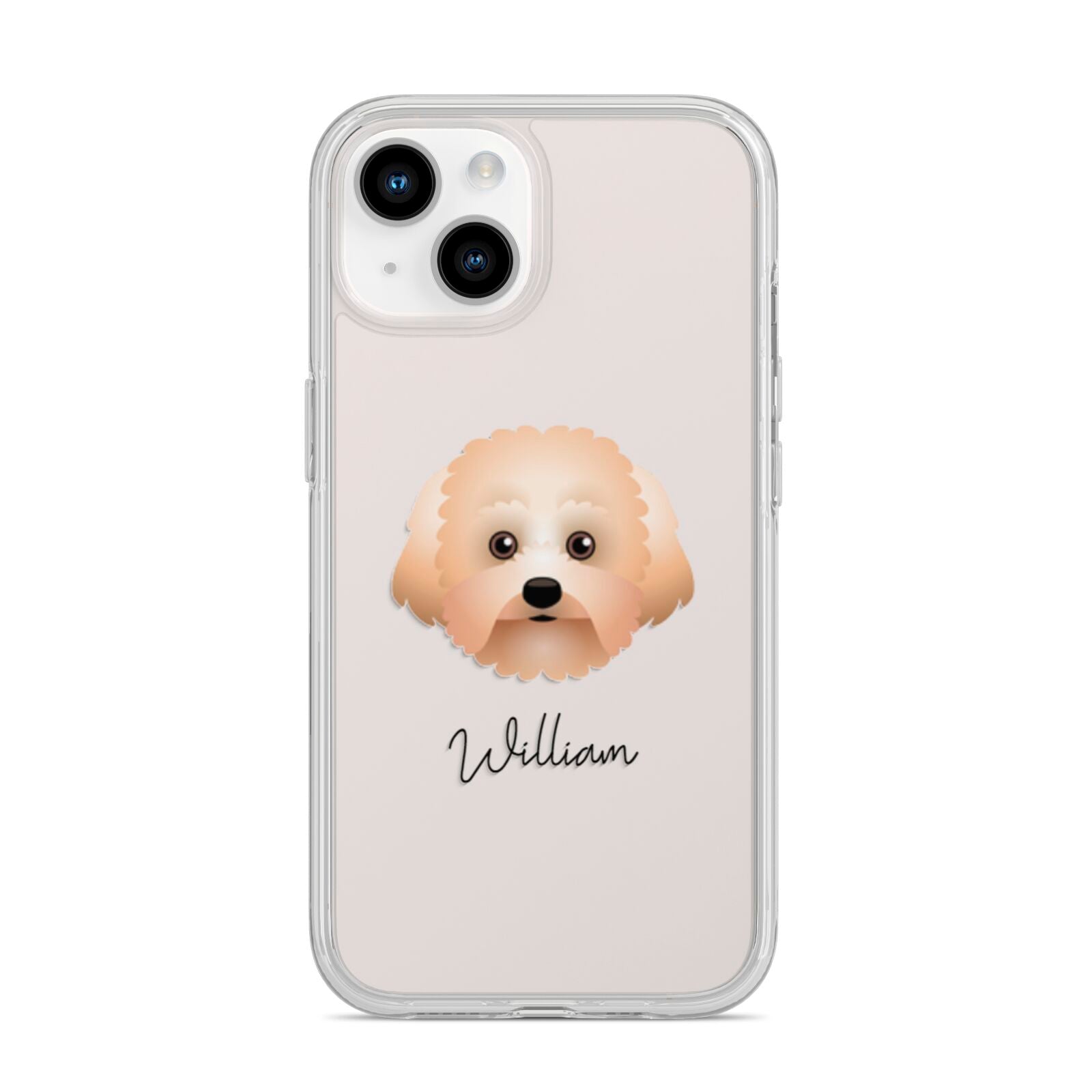 Malti Poo Personalised iPhone 14 Clear Tough Case Starlight