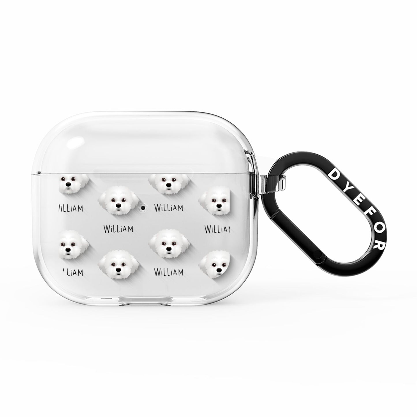 Maltichon Icon with Name AirPods Clear Case 3rd Gen