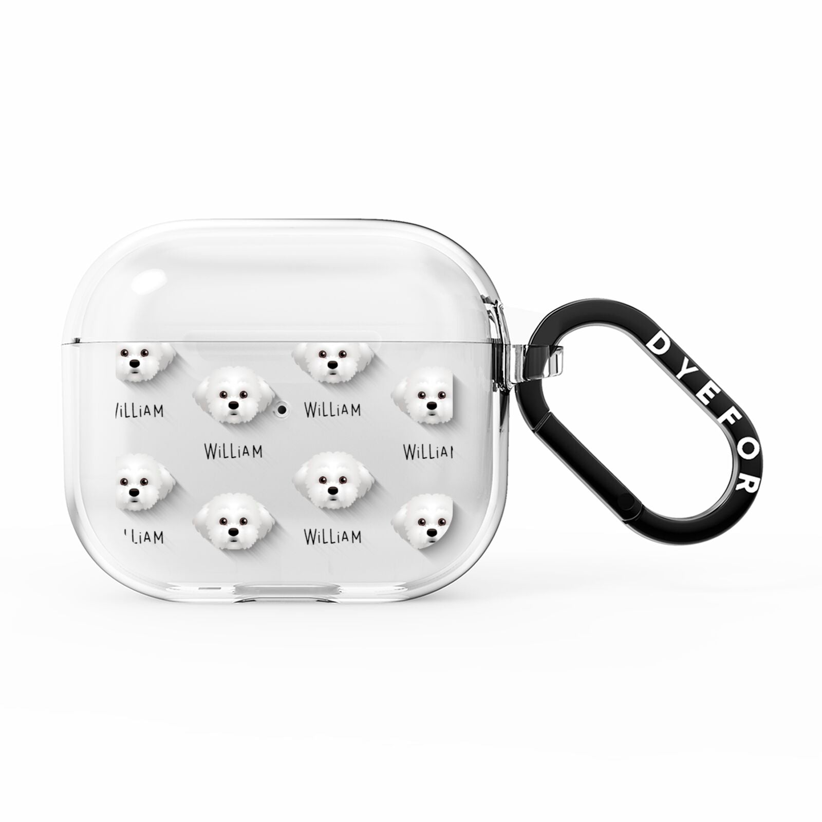 Maltichon Icon with Name AirPods Clear Case 3rd Gen