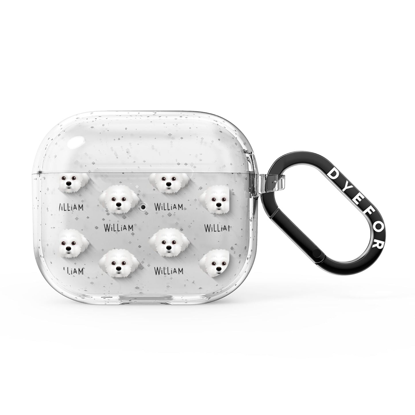 Maltichon Icon with Name AirPods Glitter Case 3rd Gen