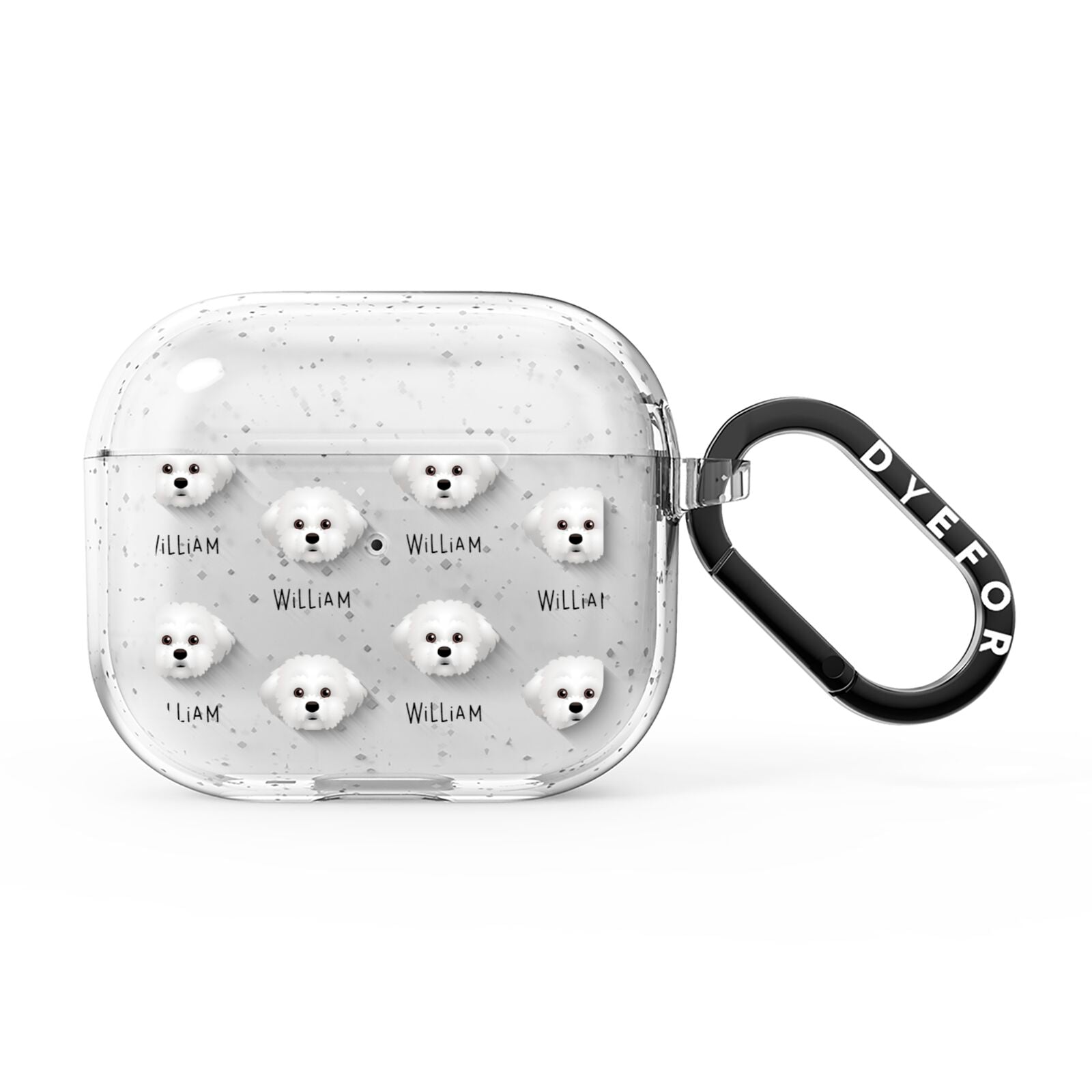 Maltichon Icon with Name AirPods Glitter Case 3rd Gen