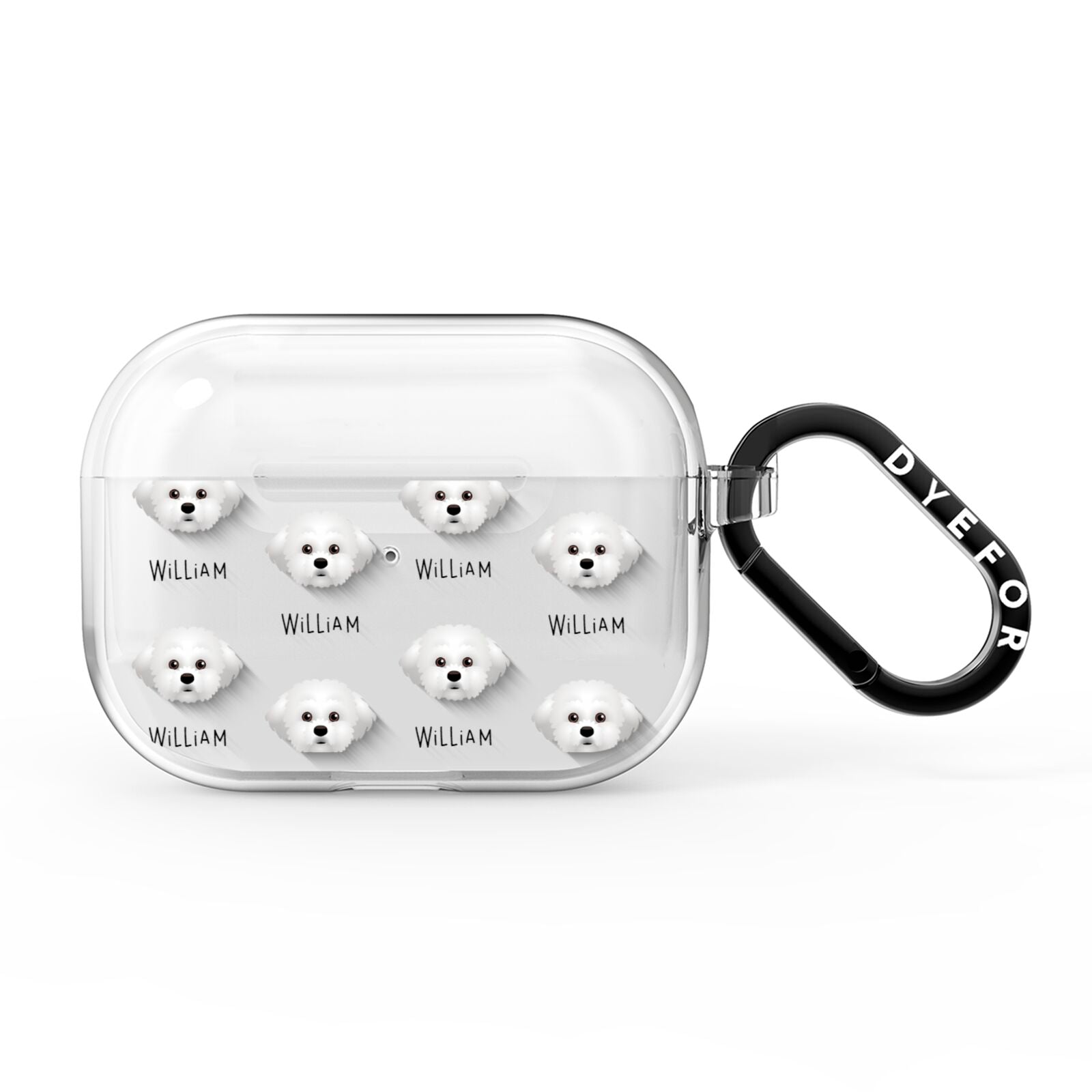 Maltichon Icon with Name AirPods Pro Clear Case