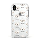 Maltichon Icon with Name Apple iPhone Xs Impact Case White Edge on Silver Phone
