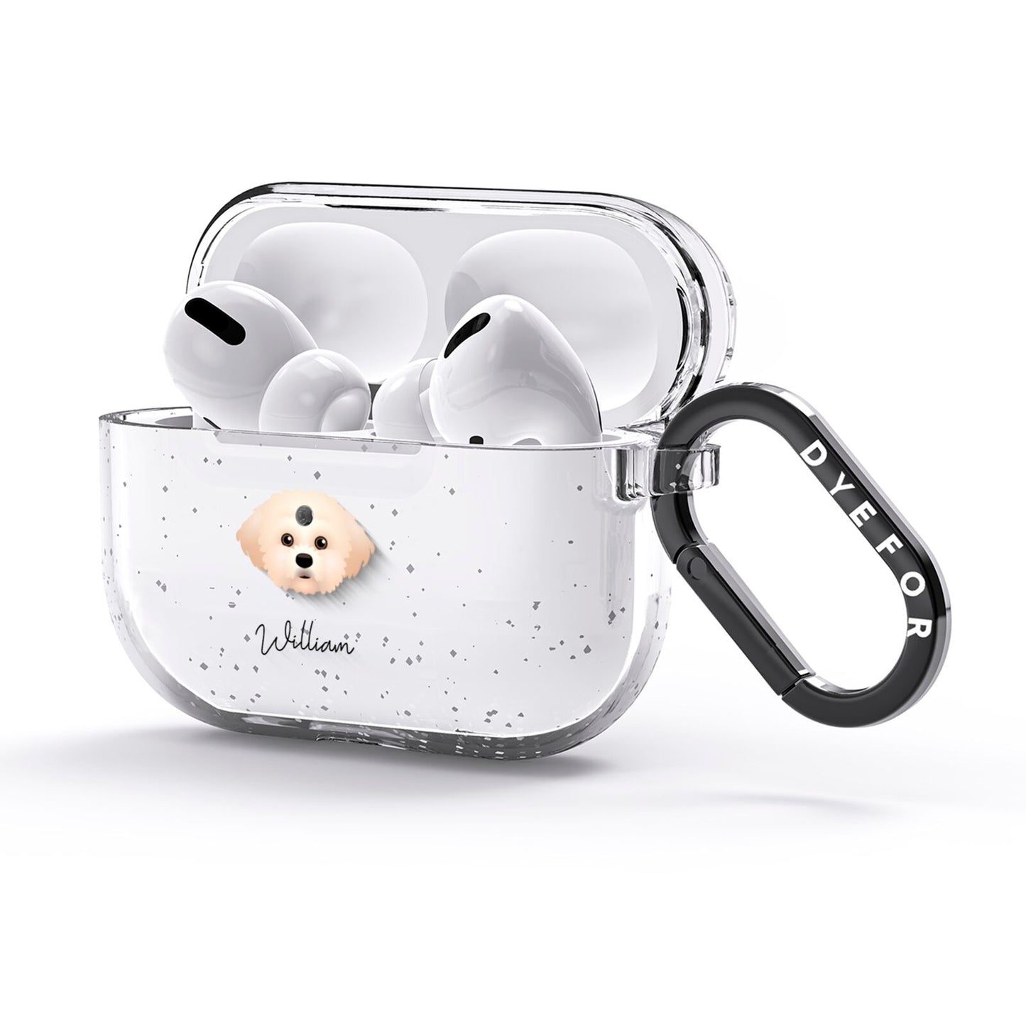 Maltichon Personalised AirPods Glitter Case 3rd Gen Side Image