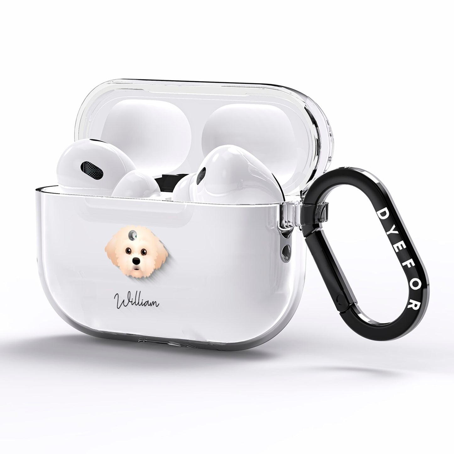 Maltichon Personalised AirPods Pro Clear Case Side Image