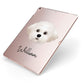 Maltichon Personalised Apple iPad Case on Rose Gold iPad Side View