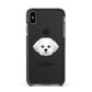 Maltichon Personalised Apple iPhone Xs Max Impact Case Black Edge on Black Phone