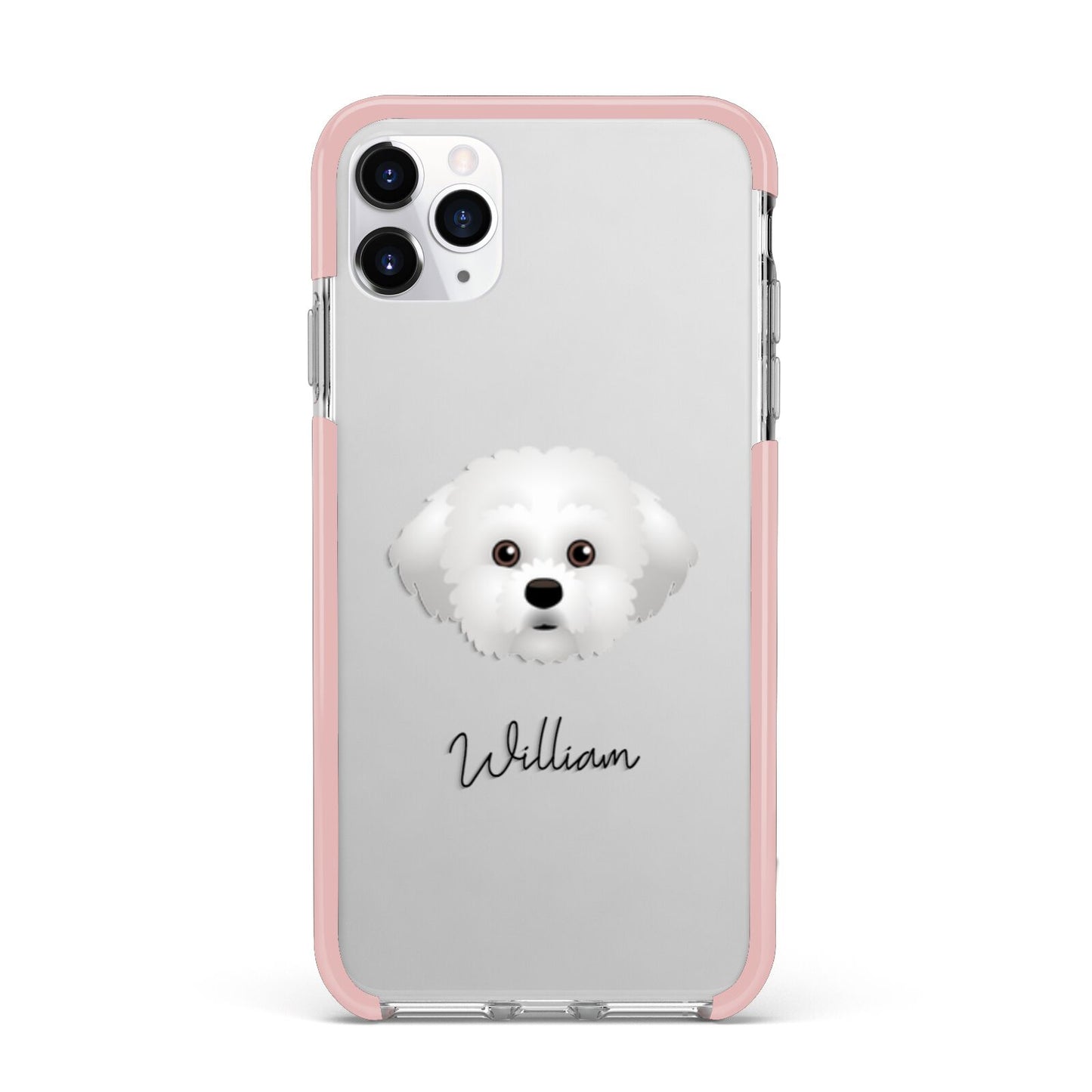 Maltichon Personalised iPhone 11 Pro Max Impact Pink Edge Case