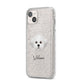 Maltichon Personalised iPhone 14 Plus Glitter Tough Case Starlight Angled Image