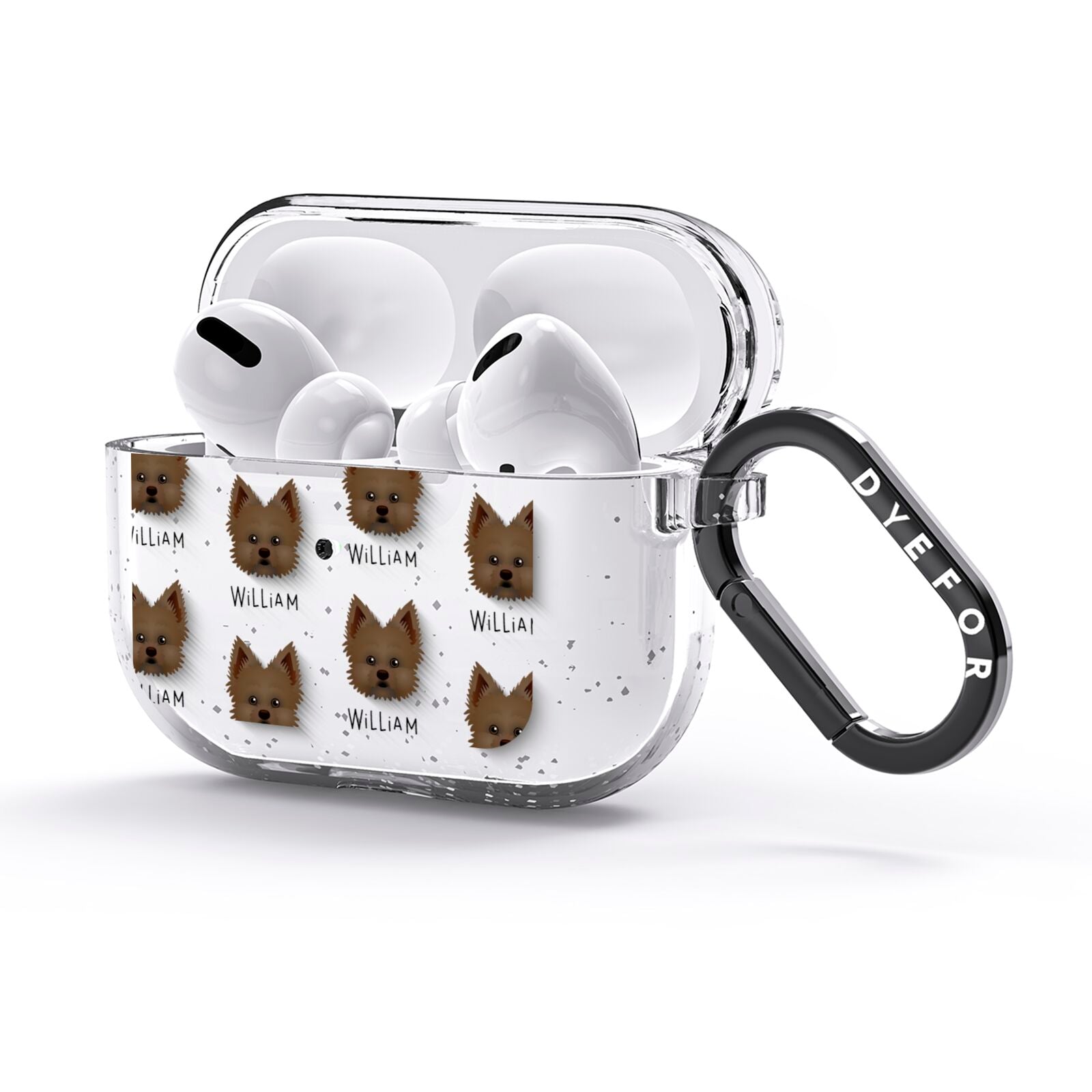 Maltipom Icon with Name AirPods Glitter Case 3rd Gen Side Image