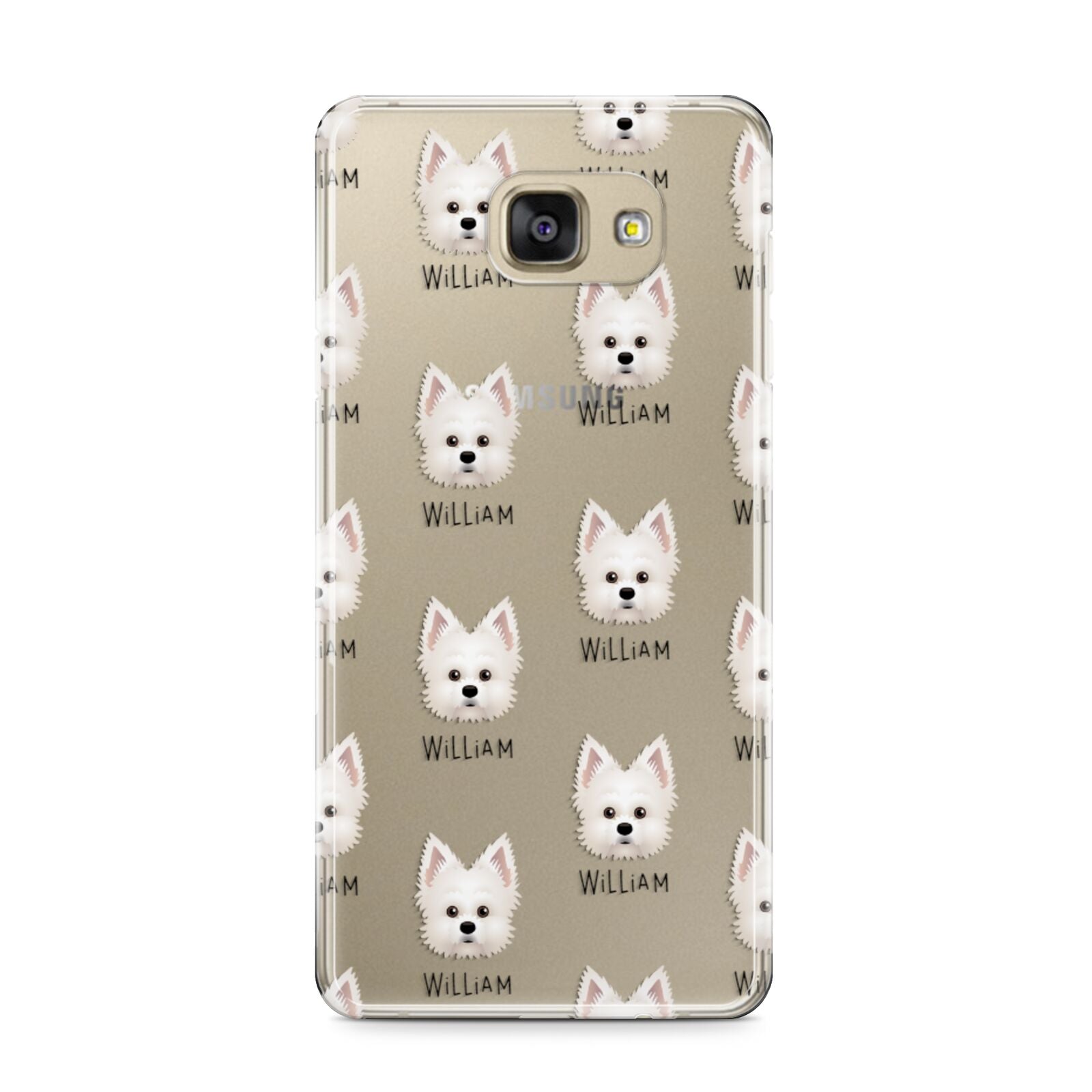 Maltipom Icon with Name Samsung Galaxy A9 2016 Case on gold phone