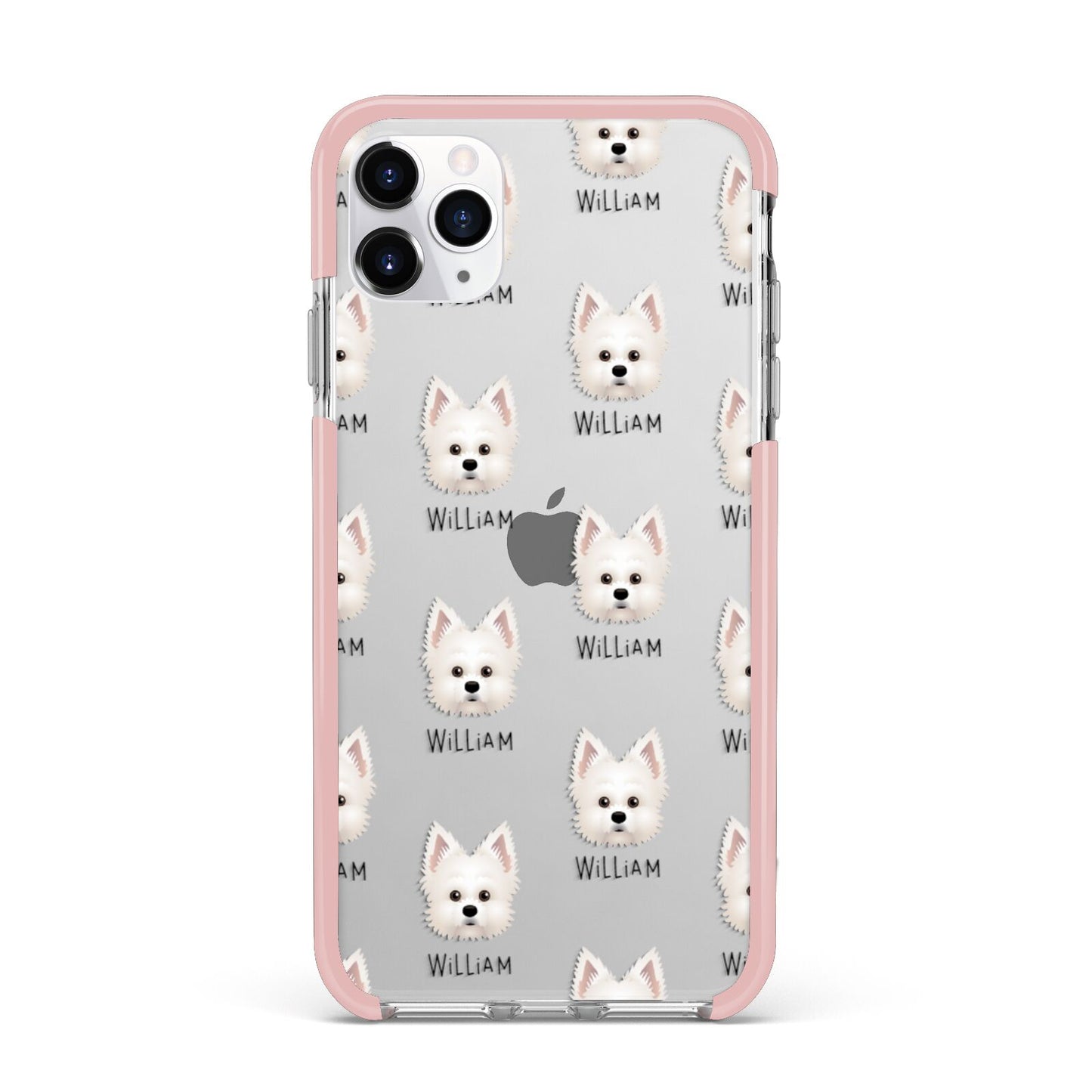 Maltipom Icon with Name iPhone 11 Pro Max Impact Pink Edge Case