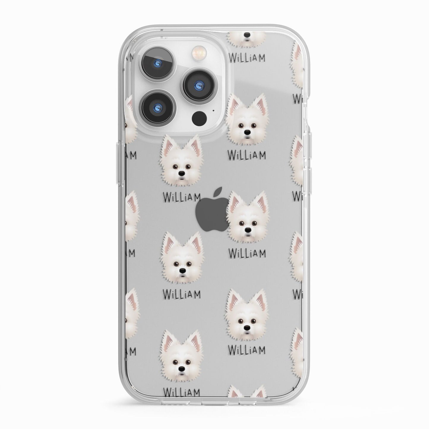 Maltipom Icon with Name iPhone 13 Pro TPU Impact Case with White Edges