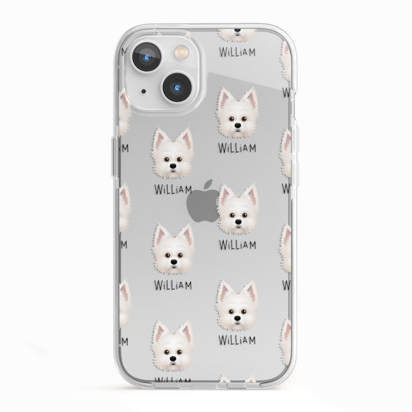 Maltipom Icon with Name iPhone 13 TPU Impact Case with White Edges