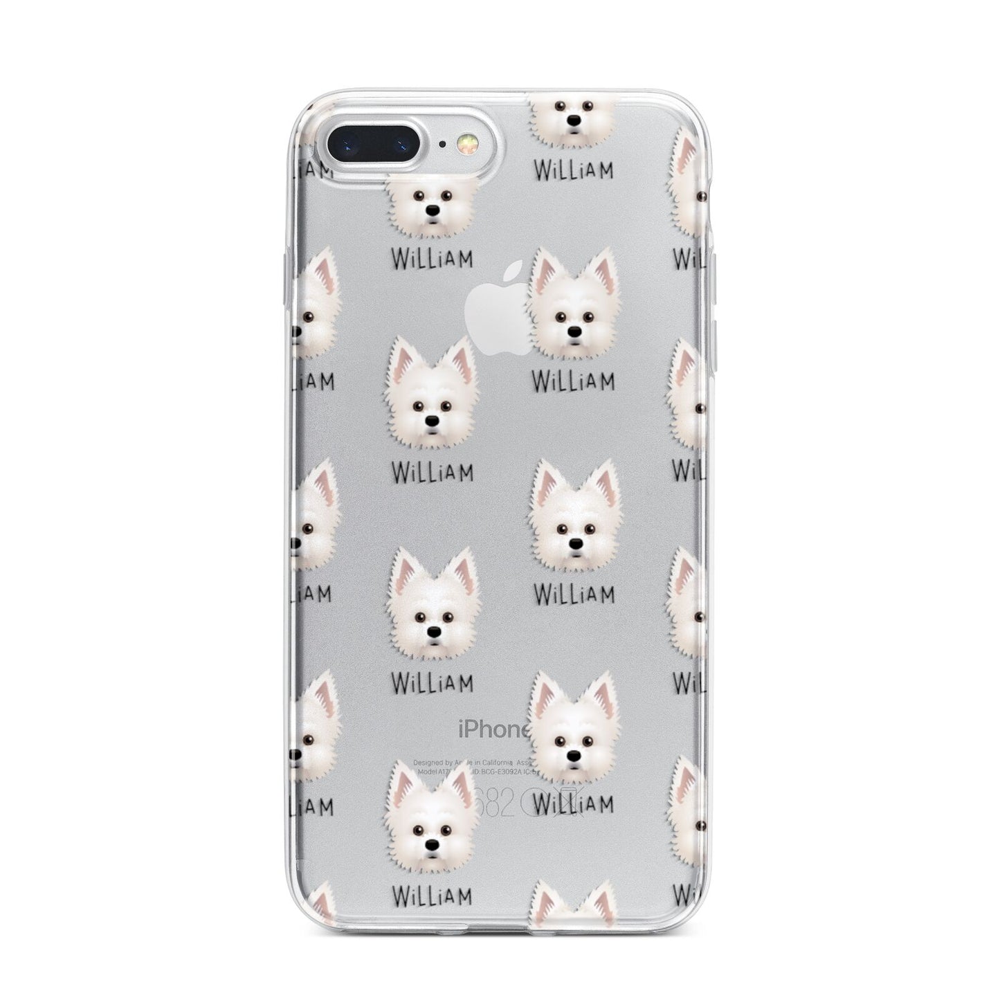 Maltipom Icon with Name iPhone 7 Plus Bumper Case on Silver iPhone
