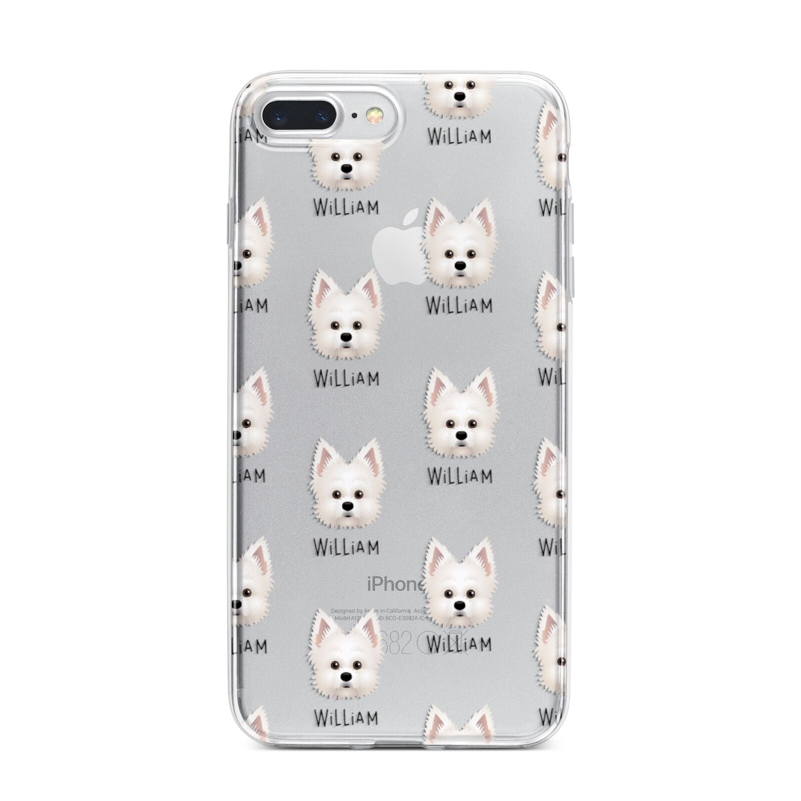 Maltipom Icon with Name iPhone 7 Plus Bumper Case on Silver iPhone