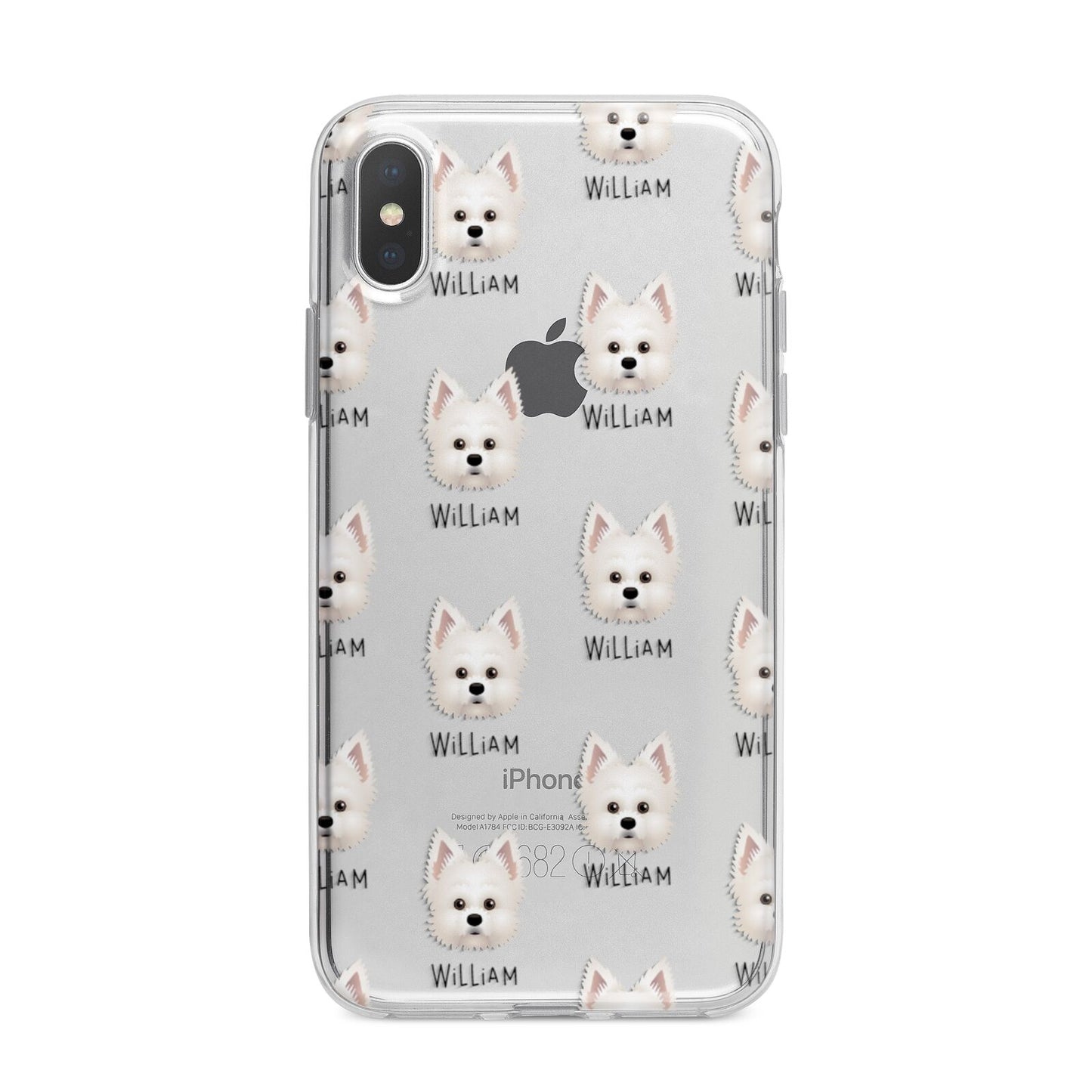 Maltipom Icon with Name iPhone X Bumper Case on Silver iPhone Alternative Image 1