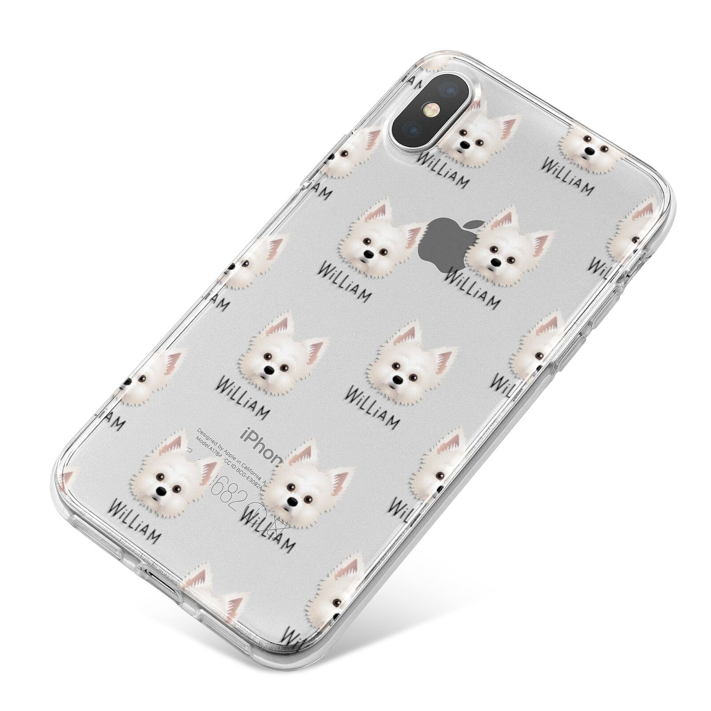 Maltipom Icon with Name iPhone X Bumper Case on Silver iPhone