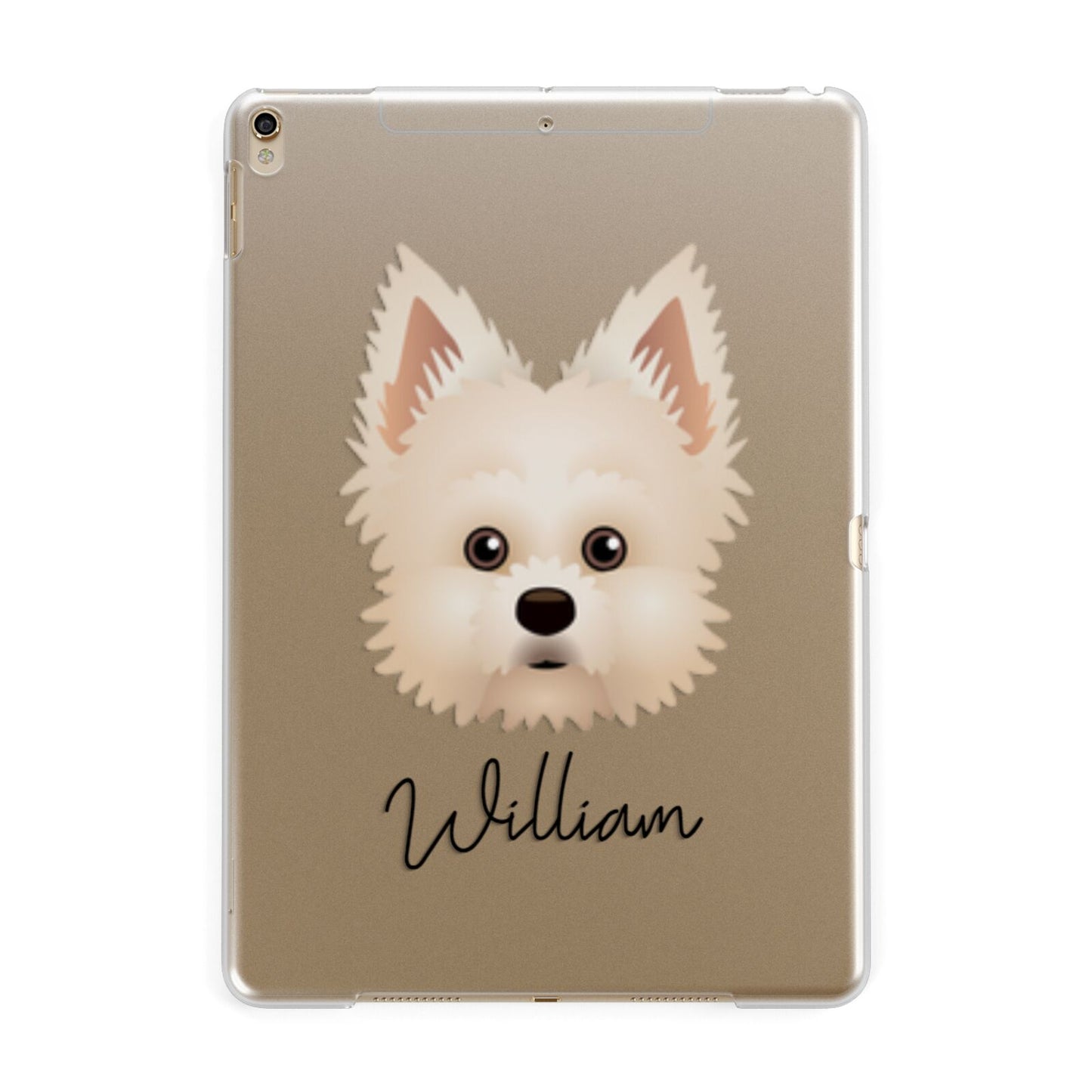 Maltipom Personalised Apple iPad Gold Case