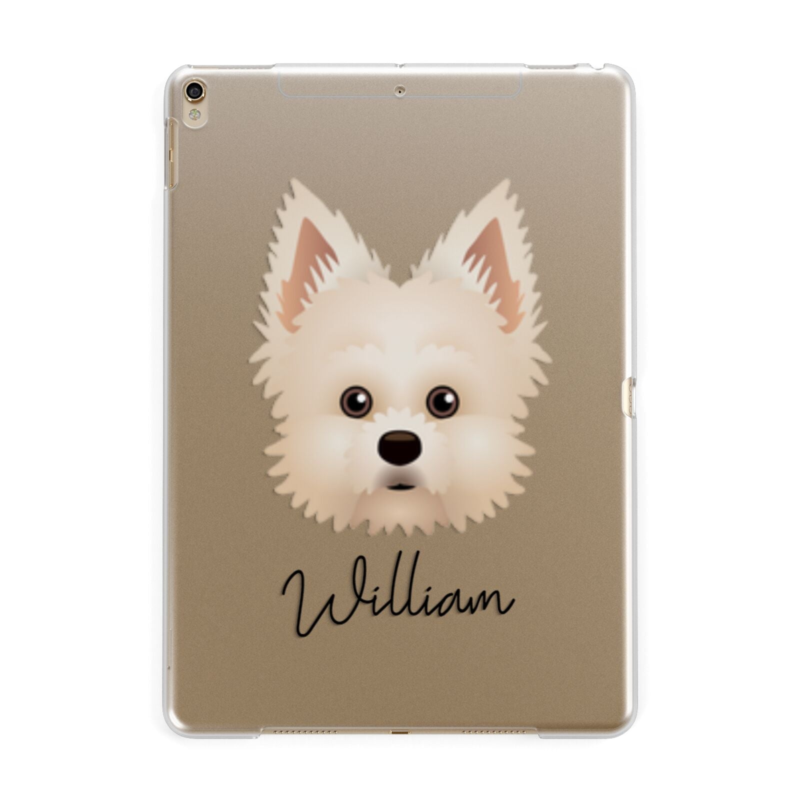 Maltipom Personalised Apple iPad Gold Case