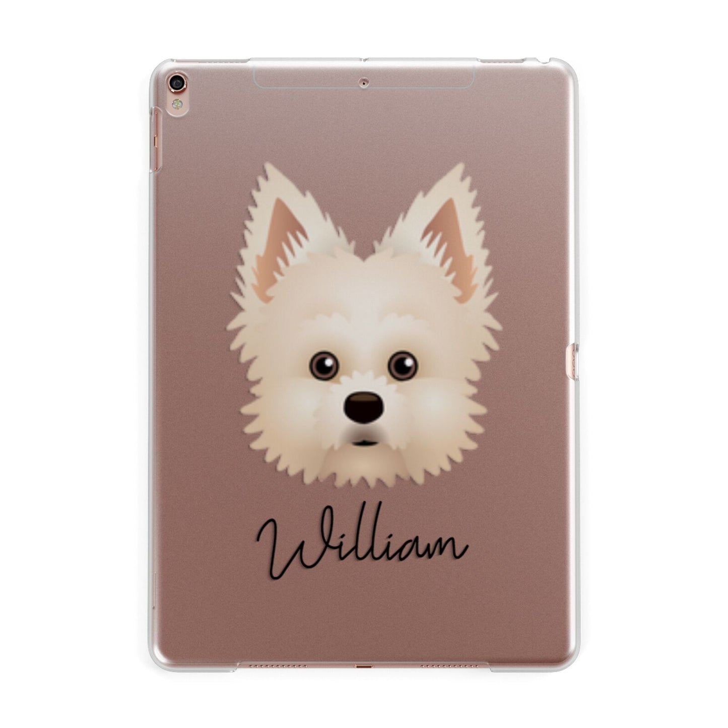 Maltipom Personalised Apple iPad Rose Gold Case
