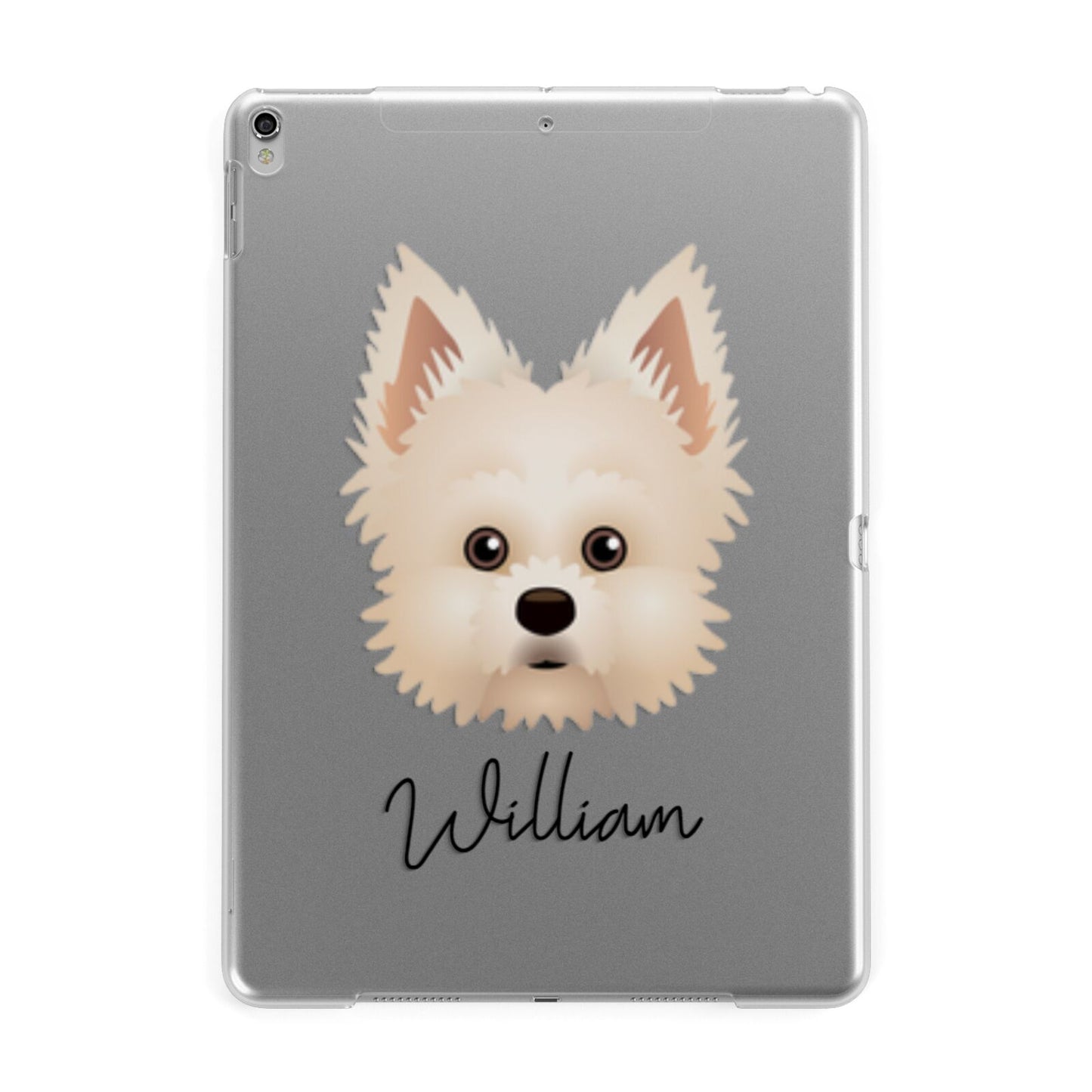 Maltipom Personalised Apple iPad Silver Case