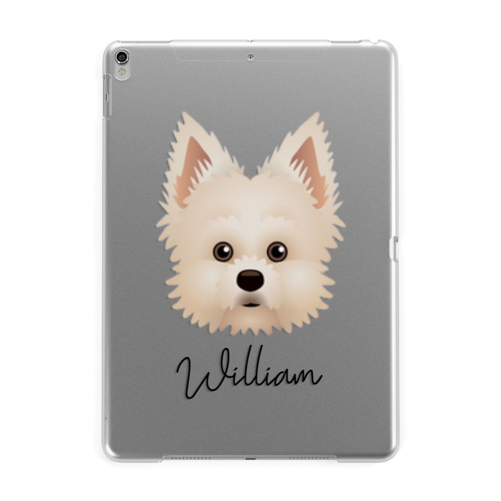 Maltipom Personalised Apple iPad Silver Case