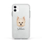 Maltipom Personalised Apple iPhone 11 in White with White Impact Case