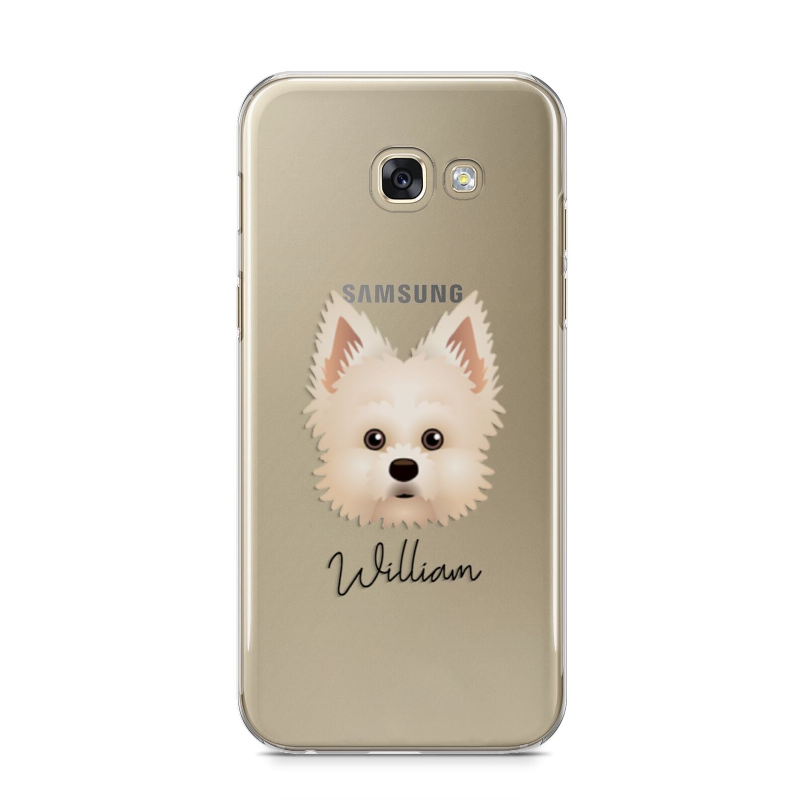 Maltipom Personalised Samsung Galaxy A5 2017 Case on gold phone