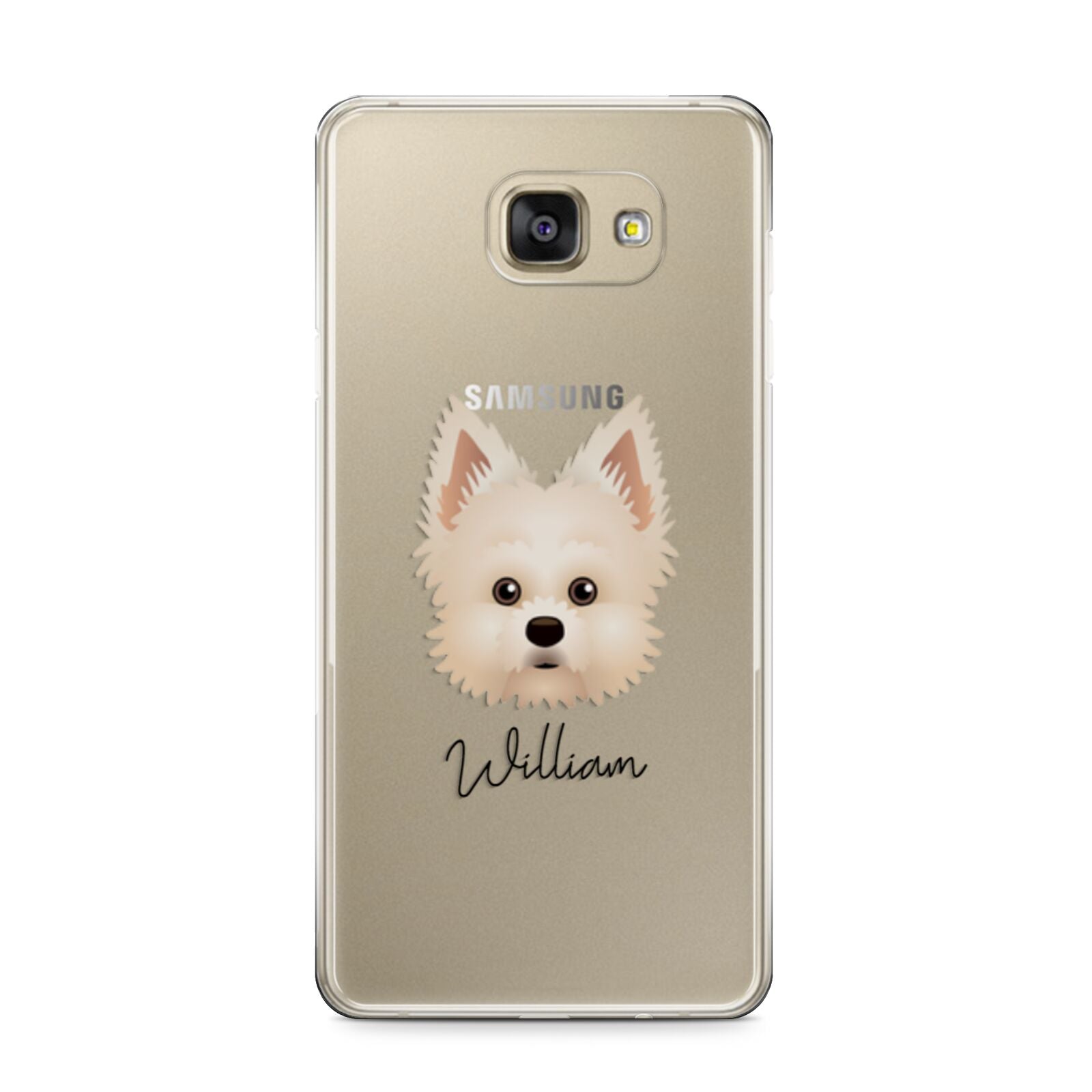 Maltipom Personalised Samsung Galaxy A9 2016 Case on gold phone