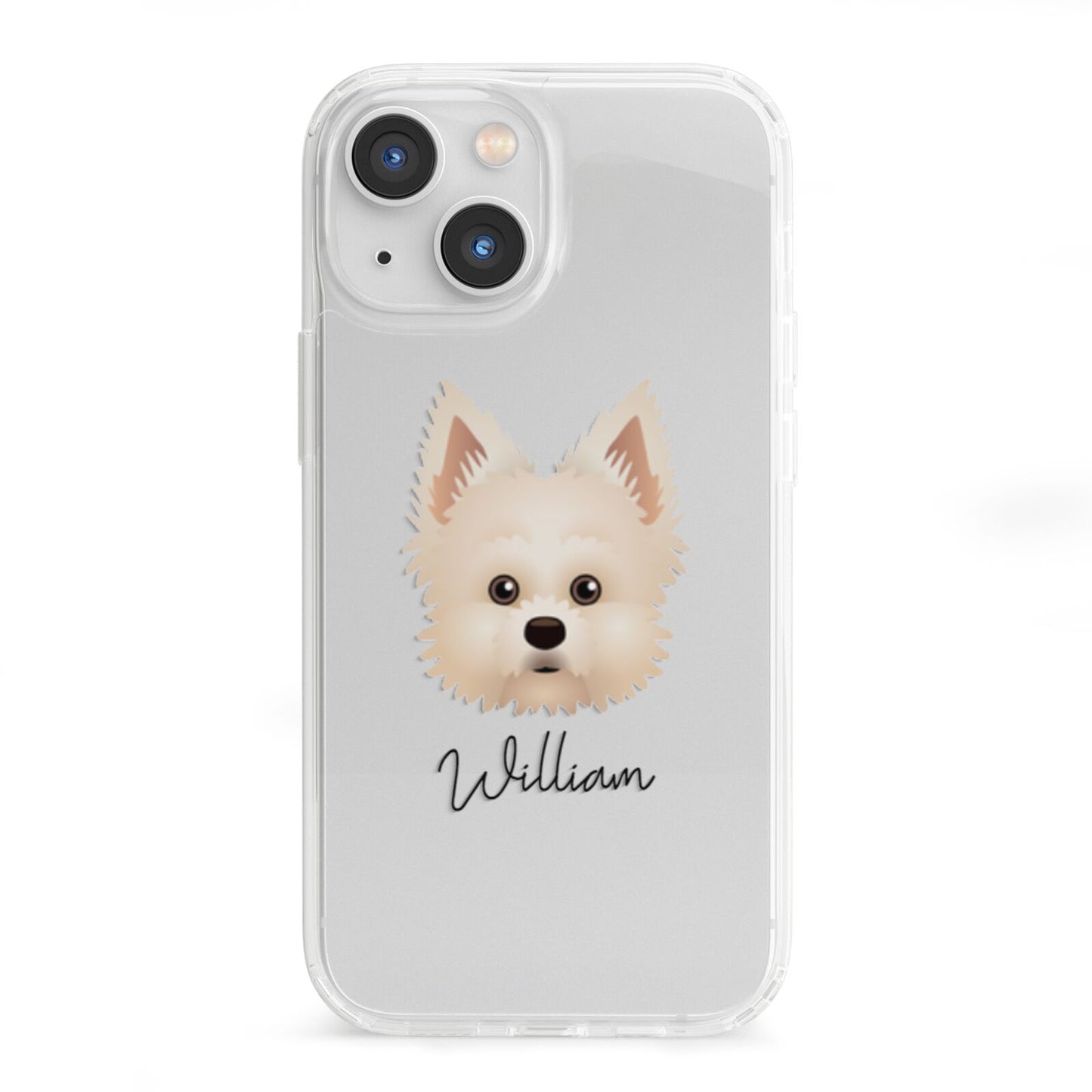 Maltipom Personalised iPhone 13 Mini Clear Bumper Case