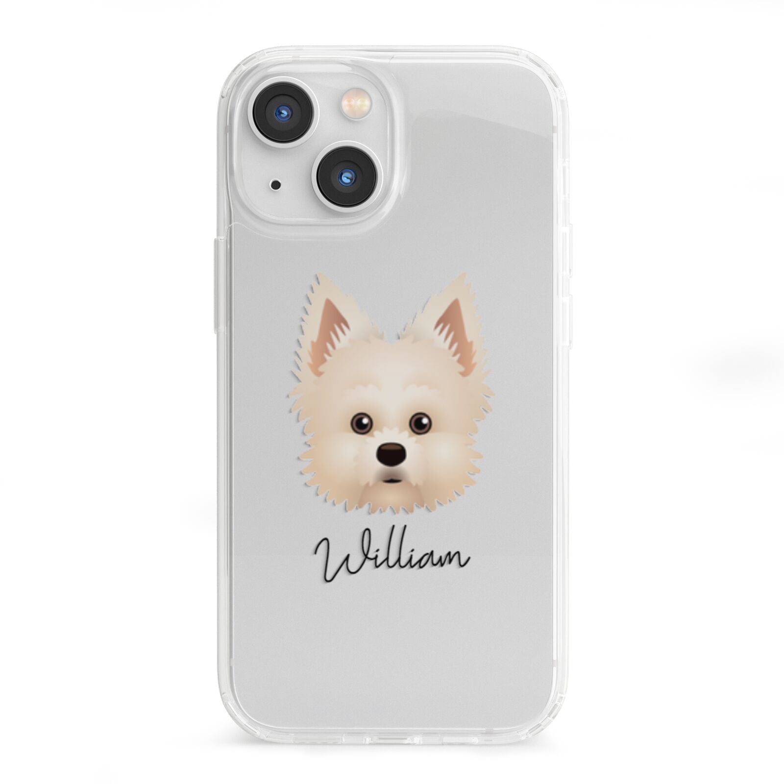Maltipom Personalised iPhone 13 Mini Clear Bumper Case